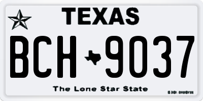 TX license plate BCH9037