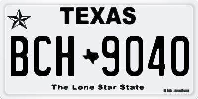 TX license plate BCH9040