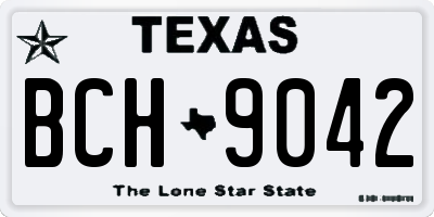 TX license plate BCH9042