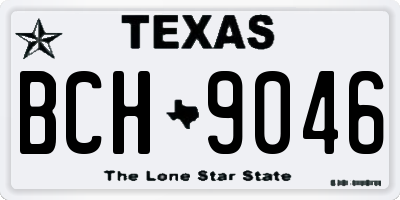 TX license plate BCH9046