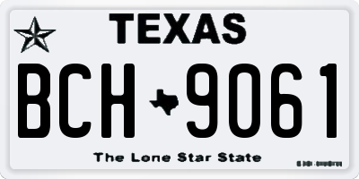 TX license plate BCH9061
