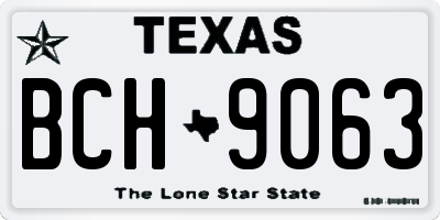 TX license plate BCH9063