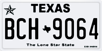 TX license plate BCH9064