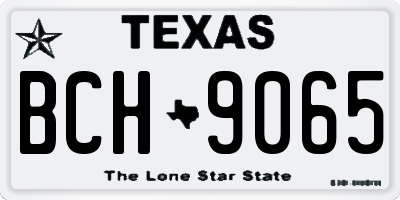 TX license plate BCH9065