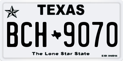 TX license plate BCH9070