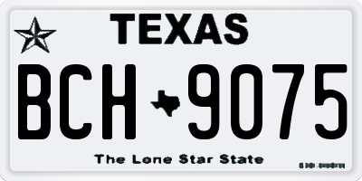 TX license plate BCH9075