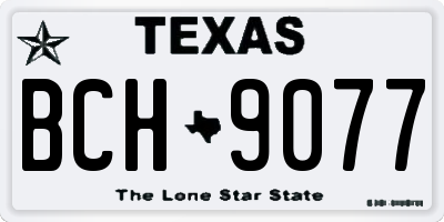 TX license plate BCH9077