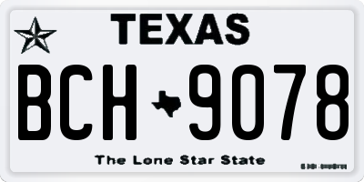TX license plate BCH9078