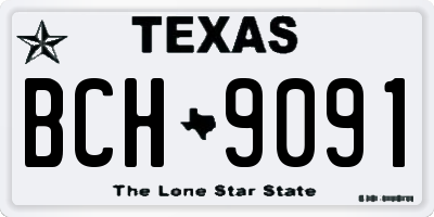 TX license plate BCH9091
