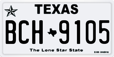 TX license plate BCH9105
