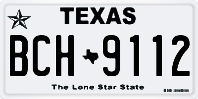 TX license plate BCH9112