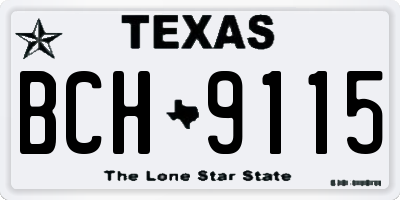TX license plate BCH9115