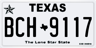 TX license plate BCH9117
