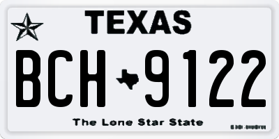 TX license plate BCH9122