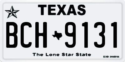TX license plate BCH9131