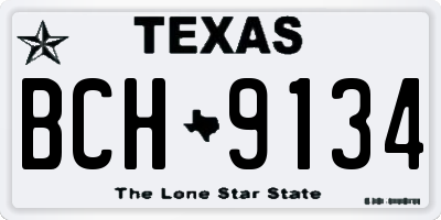 TX license plate BCH9134