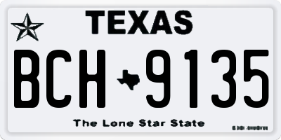 TX license plate BCH9135