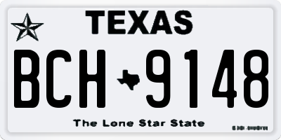 TX license plate BCH9148
