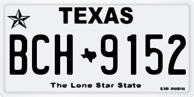TX license plate BCH9152