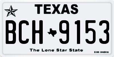 TX license plate BCH9153
