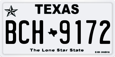 TX license plate BCH9172