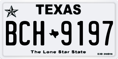 TX license plate BCH9197