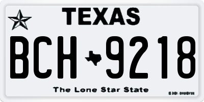 TX license plate BCH9218