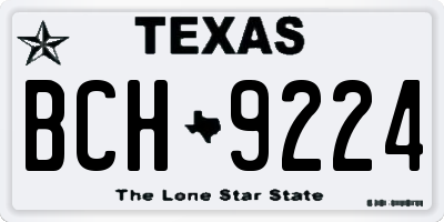 TX license plate BCH9224