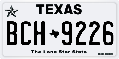 TX license plate BCH9226