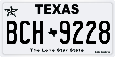 TX license plate BCH9228