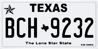 TX license plate BCH9232