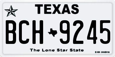 TX license plate BCH9245