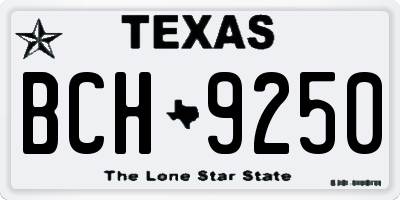 TX license plate BCH9250