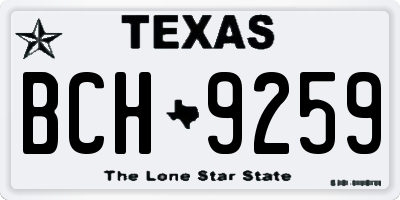 TX license plate BCH9259