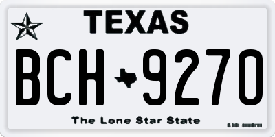 TX license plate BCH9270