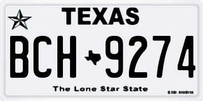 TX license plate BCH9274