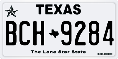 TX license plate BCH9284