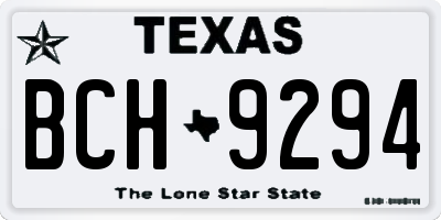 TX license plate BCH9294