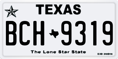 TX license plate BCH9319