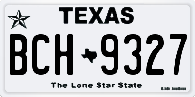 TX license plate BCH9327