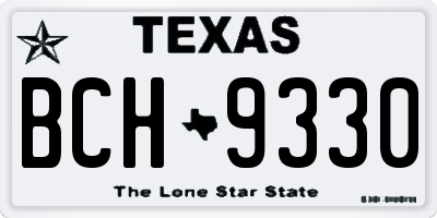 TX license plate BCH9330