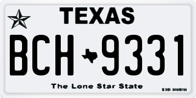 TX license plate BCH9331
