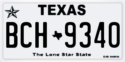 TX license plate BCH9340