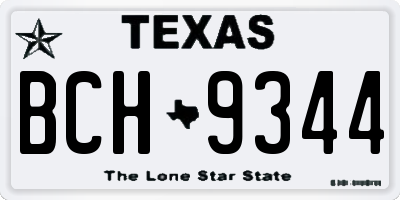 TX license plate BCH9344
