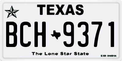 TX license plate BCH9371