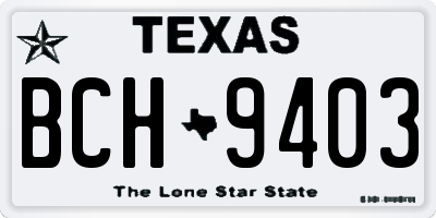 TX license plate BCH9403