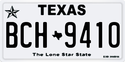 TX license plate BCH9410