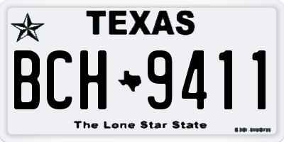 TX license plate BCH9411