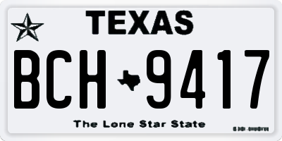 TX license plate BCH9417