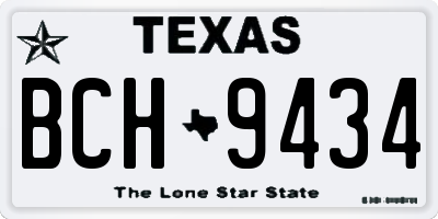 TX license plate BCH9434